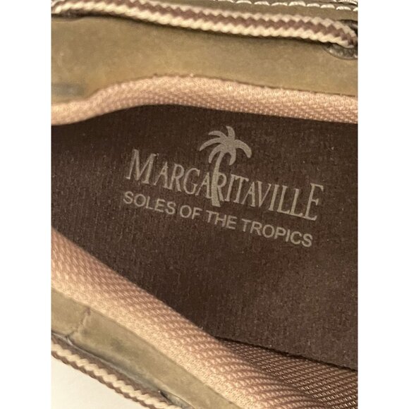 Margaritaville Men\'s Size 11.5 Leather Anchor Lace Up Boat Shoes Sporty Preppy main image 9